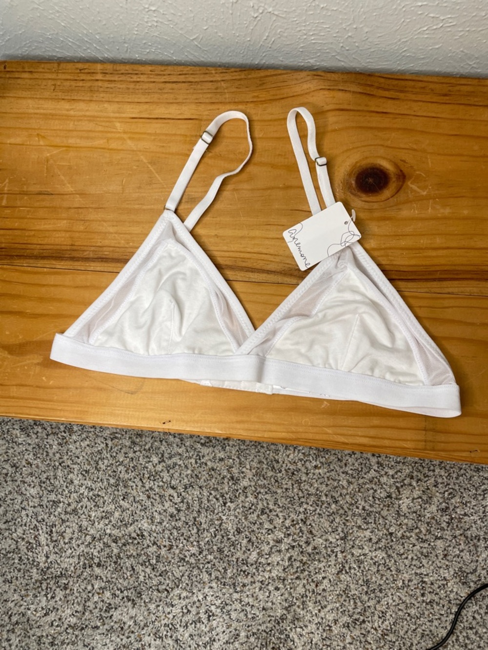 Anemone White Triangle Bralette